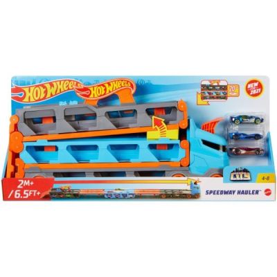 7. Hot Wheels City Wyscigowy Transporter 2W1 Gvg37
