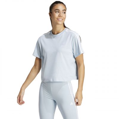 4. Koszulka adidas Essentials 3-Stripes Single Jersey Crop Top W IS1568