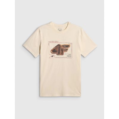 6. T-shirt regular z nadrukiem męski 4F 4FRSS26TTSHM4230-11S