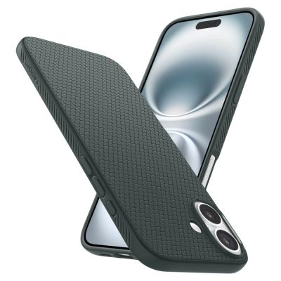 10. Etui Spigen Liquid Air na iPhone 16 - zielone