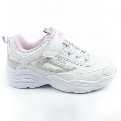 Fila Skye V buty sportowe dziecięce dla dziewczynki na rzep białe