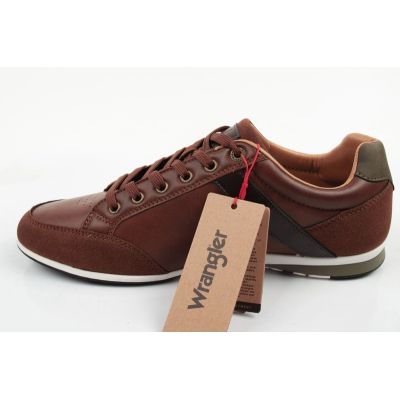 3. Wrangler buty męskie sneakersy Rhys brązowe półbuty modne