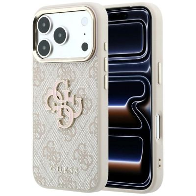 Etui Guess 4G & Big Resin Logo na iPhone 17 Pro Max / 18 Pro Max - różowe