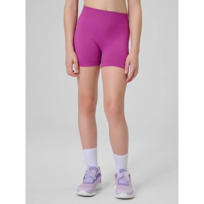 3. Legginsy krótkie sportowe bezszwowe dziewczęce 4F 4FJRSS26TFSTF140-53S