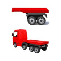 Naczepa do pojazdu na akumulator HL358 Mercedes Scania Actros czerwona