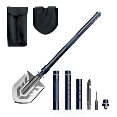 Saperka Wozinsky  WSS-211 survival bushcraft wielofunkcyjna nóż zbijak krzesiwo gwizdek harpun 21 w 1 - szara