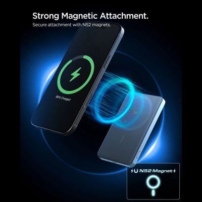 7. Powerbank Spigen EA2205MQ Essential MagSafe 5000MAH 22.5W QI2 - granatowy