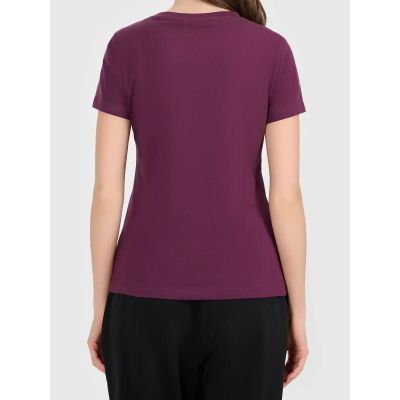 2. T-shirt slim bawełniany damski 4F 4FWAW26TTSHF3500-60S