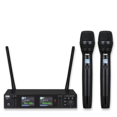 6. DNA XMIC 2 - Podwójny zestaw bezprzewodowy 2x mikrofon doręczny + odbiornik, pasmo UHF 518-542 MHz