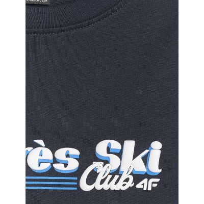 7. Longsleeve regular z nadrukiem chłopięcy 4F 4FJRAW25TLONM587-31S