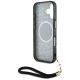6. Etui Guess HC IML Leopard Triangle Cord Strap MagSafe do iPhone 16 - czarne