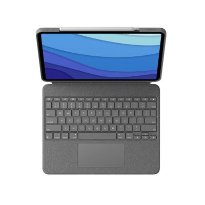 3. Logitech Combo Touch QWERTZ Niemiecki Smart Connector Szary