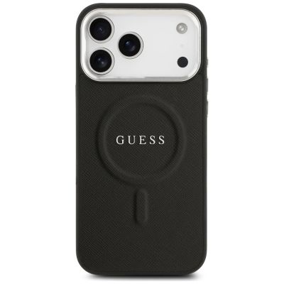 3. Etui Guess Classic Logo MagSafe na iPhone 17 Pro Max - czarne