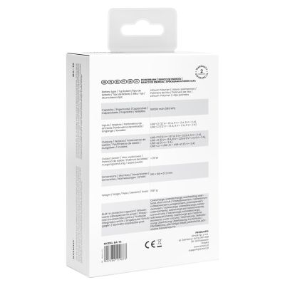 4. Powerbank SAVIO BA-15 50000 mAh, biały