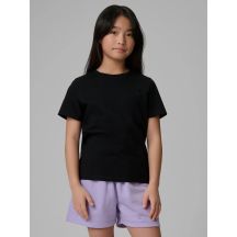 T-shirt regular gładki dziewczęcy 4F 4FJRMM00TTSHF3553-20S