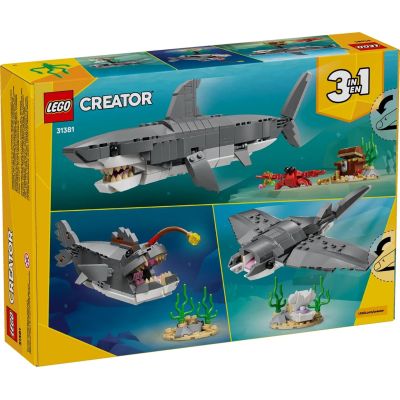 2. LEGO CREATOR 3 W 1 31381 Groźny rekin i skrzynia ze skarbem