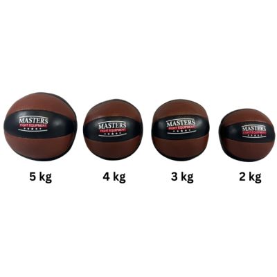 7. Piłka lekarska skóra naturalna MASTERS PL-NATURAL 5 kg