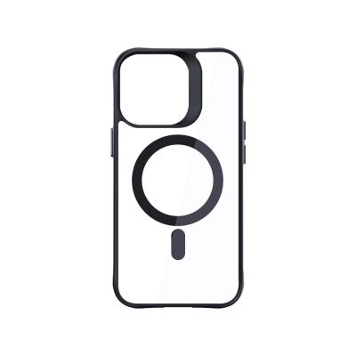 2. Etui 3mk Satin Armor MagCase z MagSafe na iPhone 16 Pro - przezroczyste z czarną ramką