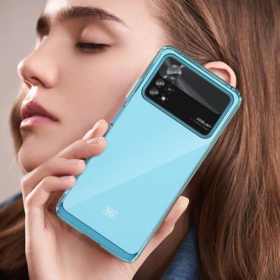 12. Outer Space Case etui Xiaomi Poco X4 Pro 5G pokrowiec z elastyczną ramką niebieskie