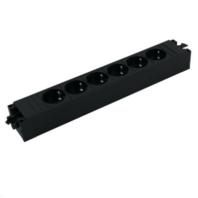 Bachmann 906.12640 rozgałęziacz 6 x gniazdo sieciowe Wewnętrzna Czarny