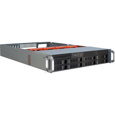 2. Inter-Tech IPC 2U-2408 Rack Czarny, Stal nierdzewna