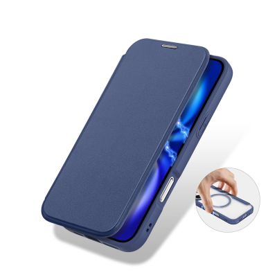6. Etui Dux Ducis Skin X Pro na iPhone 17 Air z MagSafe i portfelem - niebieskie