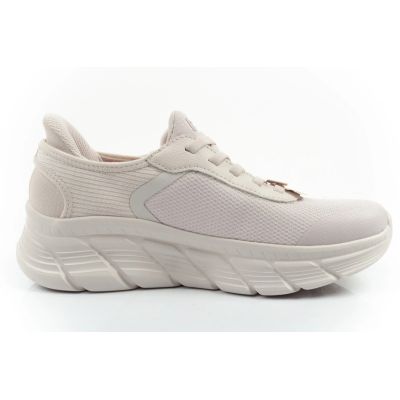 4. Skechers buty damskie sportowe Bobs B Flex SLIP-INS ecru wygodne