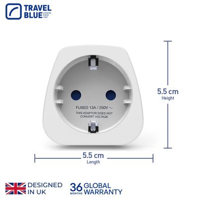 6. TRAVEL BLUE PRZEJŚCIÓWKA ADAPTER SHUCKO -> UK