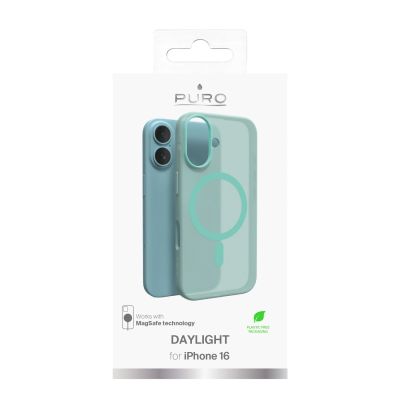 4. Etui silikonowe Puro Daylight MagSafe do iPhone 16 - zielone