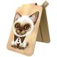 3. Portfel Magnetyczny Nimmy New Big-Eye Cute Pets 2.0 Cat ze stojakiem na telefon - brązowe