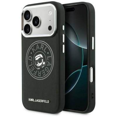 Etui Karl Lagerfeld Point & Karl Sketch MagSafe na iPhone 17 Pro Max - czarne