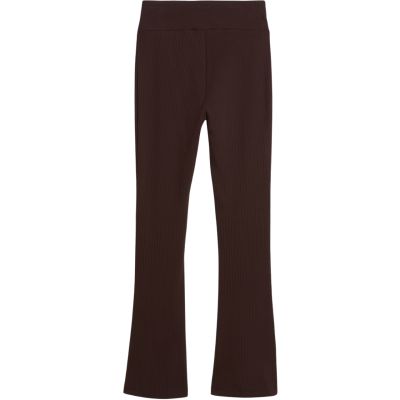 3. Legginsy damskie Puma Rib Flared brązowe 694028 33