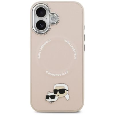 3. Etui Karl Lagerfeld Karl & Choupette Pins MagSafe do iPhone 17 różowe