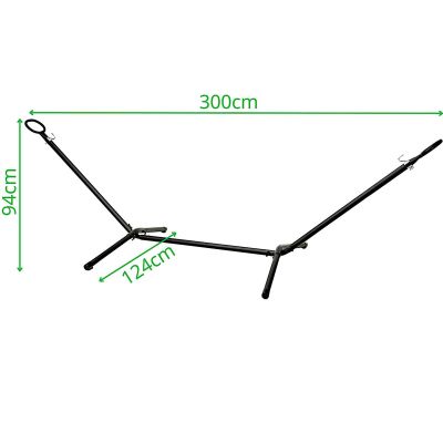 15. STELAŻ STOJAK DO HAMAKA METALOWY 300x120x94CM