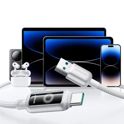7. Kabel Joyroom S-A55 StarFlight 66W USB-A - USB-C 1,2m - biały