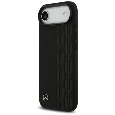 2. Etui Mercedes Leather Laurel Leaves MagSafe na iPhone Air - czarne