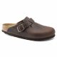 Chodaki damskie/męskie Birkenstock Boston Habana olejowana skóra klapki regular szerokie (0860131)