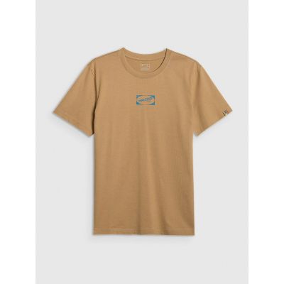 9. T-shirt regular z nadrukiem męski 4F 4FRAW25TTSHM3377-83S