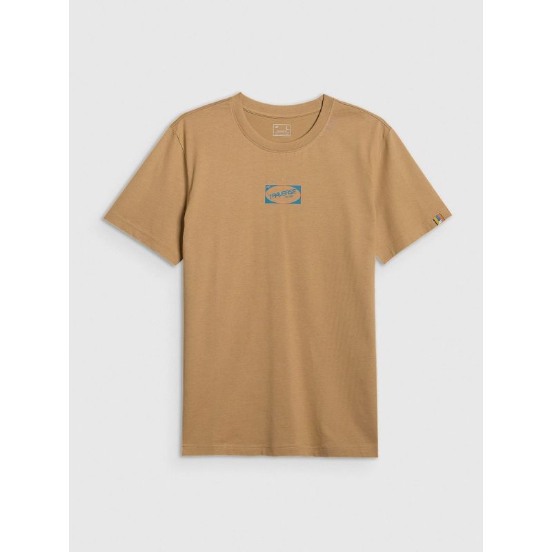 9. T-shirt regular z nadrukiem męski 4F 4FRAW25TTSHM3377-83S