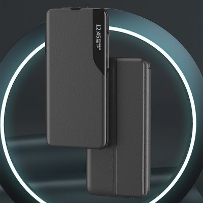 2. Eco Leather View Case etui do Samsung Galaxy S25 z klapką podstawka - czarne