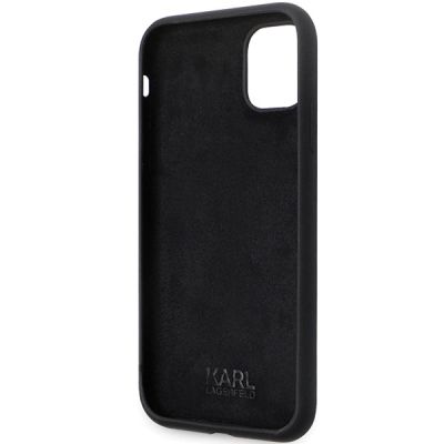 7. Etui Karl Lagerfeld Silicone Ikonik Metal Pin na iPhone 11 / Xr - czarne
