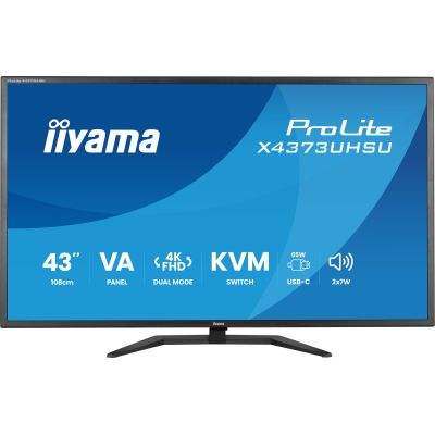 2. iiyama ProLite X4373UHSU-B2 monitor komputerowy 108 cm (42.5") 3840 x 2160 px 4K Ultra HD LED Czarny