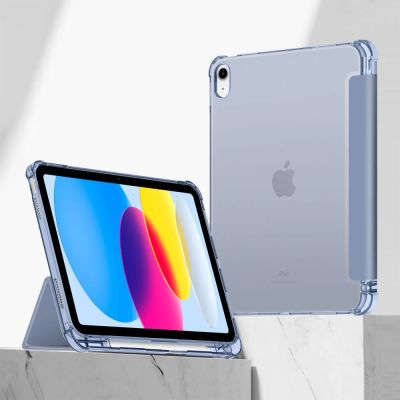4. Etui Tech-Protect SC Pen Hybrid na iPad 10 / 2022 - niebieskie - przezroczyste