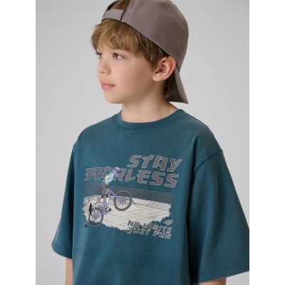 3. T-shirt bawełniany chłopięcy 4F 4FJRSS26TTSHM4279-46S