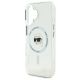 6. Etui Karl Lagerfeld IML Metal Karl Head MagSafe na iPhone 16 - białe