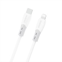 Kabel Dudao L25SX 30 W USB-C - Lightning z miękkim silikonowym oplotem 1 m - biały