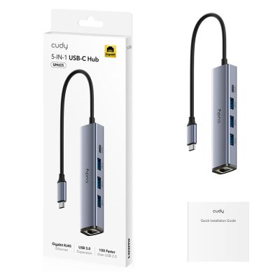 4. CUDY UH605 Hub 5-IN-1 USB z GbE