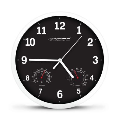 6. Zegar ścienny Esperanza LYON EHC016K (kolor czarny)