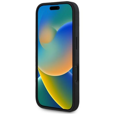 5. Etui Guess Grained Big 4G Logo Small Classic Logo na iPhone 16 - czarne