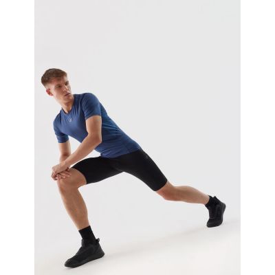 3. Legginsy krótkie treningowe szybkoschnące męskie 4F 4FWSS24TFTIM226-20S